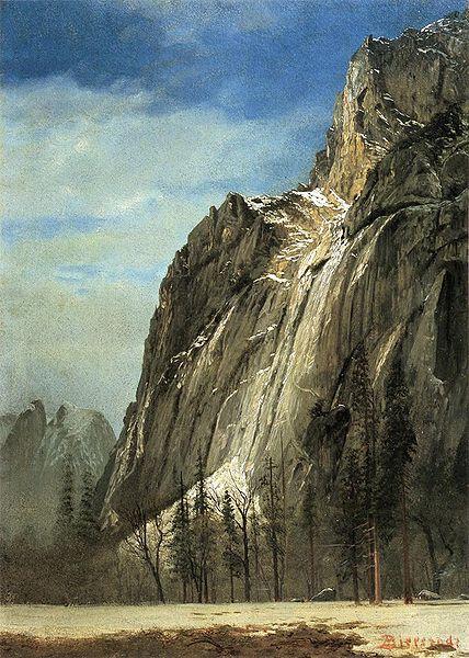 Albert Bierstadt Cathedral Rocks, A Yosemite View oil painting image